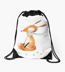 Dear Fox Drawstring Bag