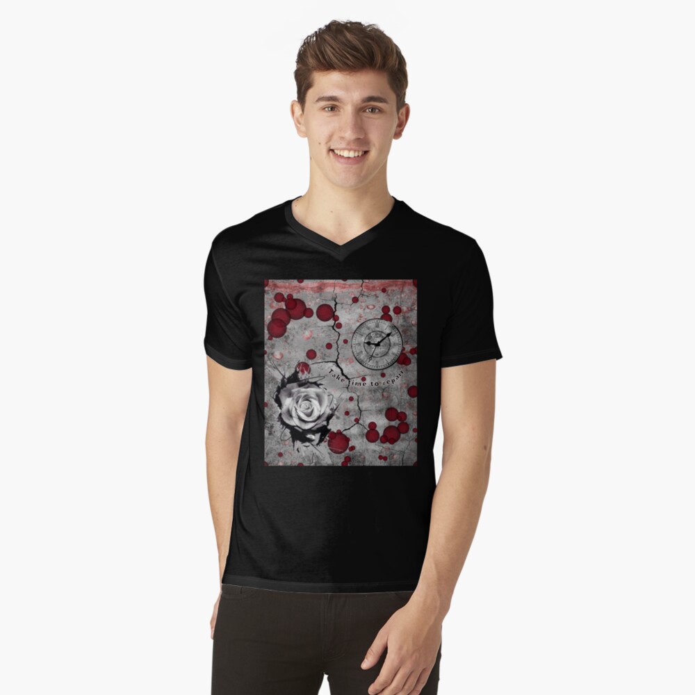 Trash Polka No 12. Digital Collage V-Neck T-Shirt