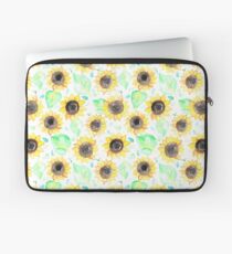 Fröhliche Aquarell Sonnenblumen Laptoptasche