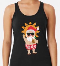 Christmas In July Santa Racerback Tank Top