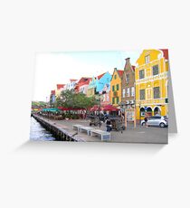 Along the Harbor in Curacao Greeting Card
