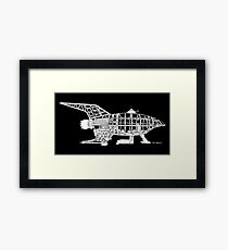 Old Bessie U.S.S. Planet Express Schiffs-Skelett-Bauplan Gerahmtes Wandbild