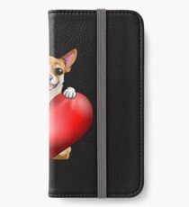 Chihuahua-Valentinsgrüße iPhone Flip-Case/Hülle/Klebefolie