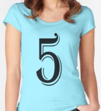 Camiseta entallada de cuello ancho Number Five
