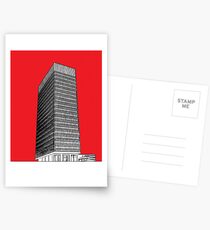 Sheffield University Arts tower - red Postcards