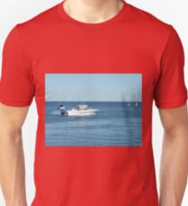 A large boat on its way out to sea for some fishing- Werribee Sth. Unisex T-Shirt