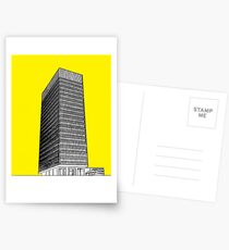 Sheffield university Arts tower- yellow Postcards