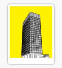 Sheffield university Arts tower- yellow Sticker