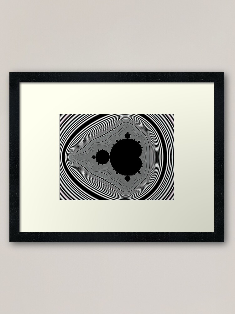 Alternate view of Copy of Monochrome Mandelbrot 20190430-006 Framed Art Print