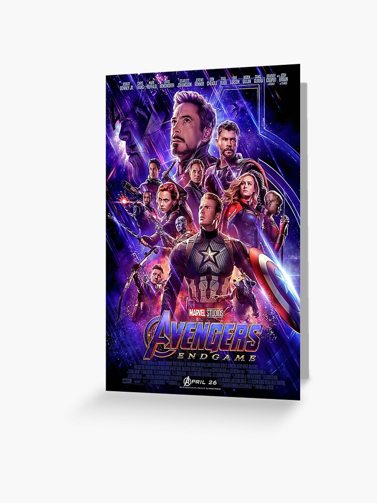 Avengers Endgame Poster Greeting Card By Swallaa Redbubble