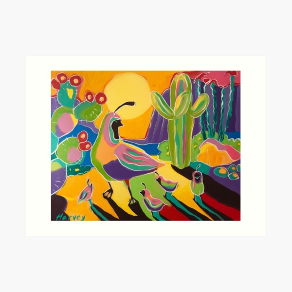 Quail Familia Art Print
