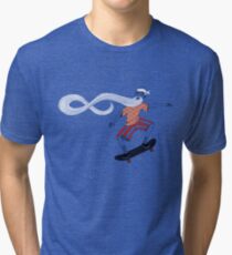 The Ancient Skater, Forever Skate ukiyo e style Tri-blend T-Shirt
