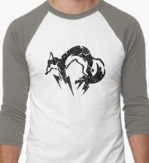 Foxhound V2 (Black) Men's Baseball ¾ T-Shirt