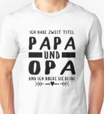 Camiseta ajustada Ich habe zwei Titel Papa und Opa