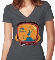 Never Knows Best Women's Fitted V-Neck T-Shirt