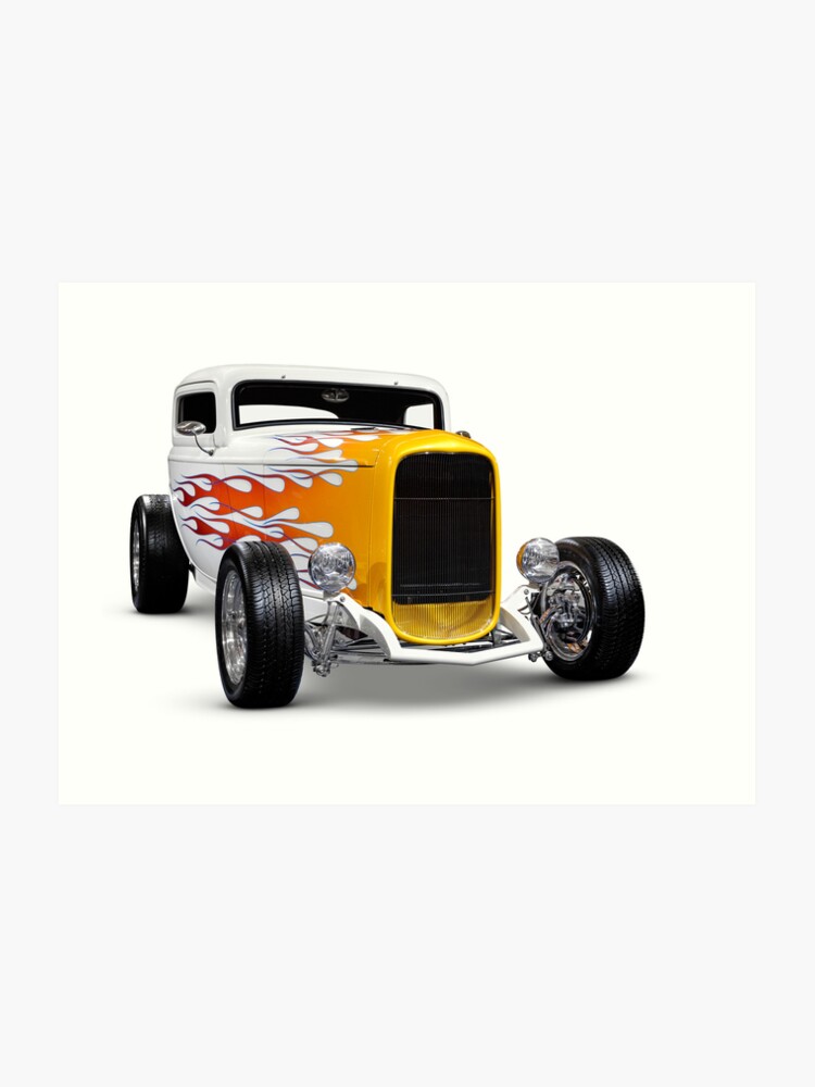 Hot Rod Ford Hi Boy Coupe 1932 Art Print By Artnudephotos Redbubble