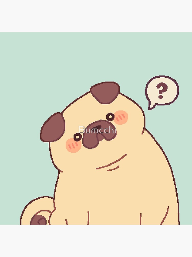 Cute & Confused Chubby Pixel Pug by Bumcchi