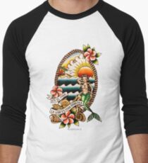 En el Mar la Vida es Mas Sabrosa Men's Baseball ¾ T-Shirt