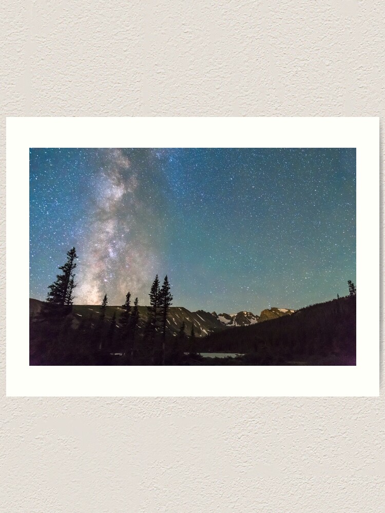 Alternate view of Middle of the Night Milky Way Rocky Mountains Art Print