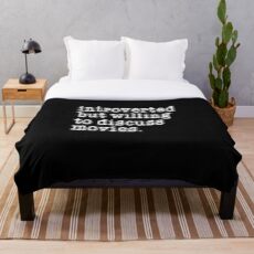 Introverted but Willing to Discuss Movies Throw Blanket