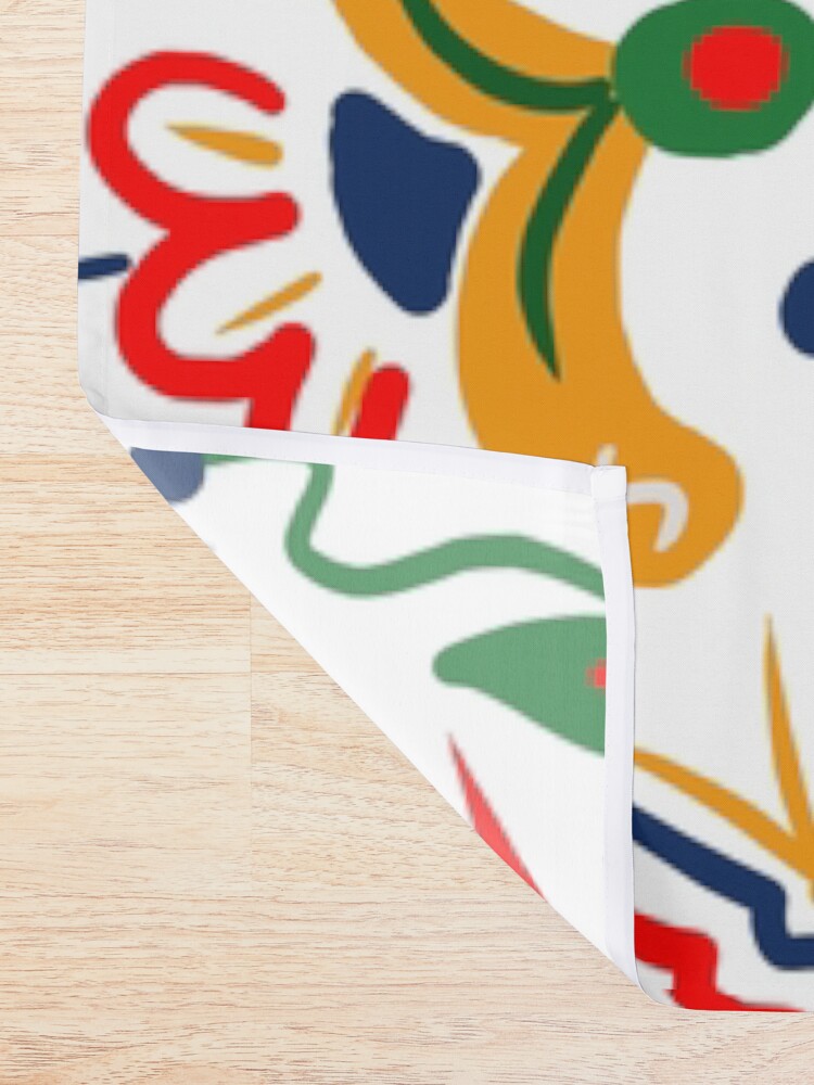Alternate view of Truck Art- White Shower Curtain