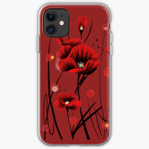 Feurige Mohnblumen iPhone Flexible Hülle