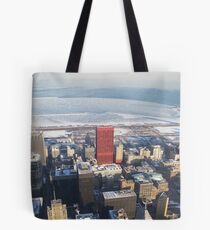Lonely Red Building Tote Bag