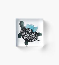 Black Turtle Burgles Acrylic Block