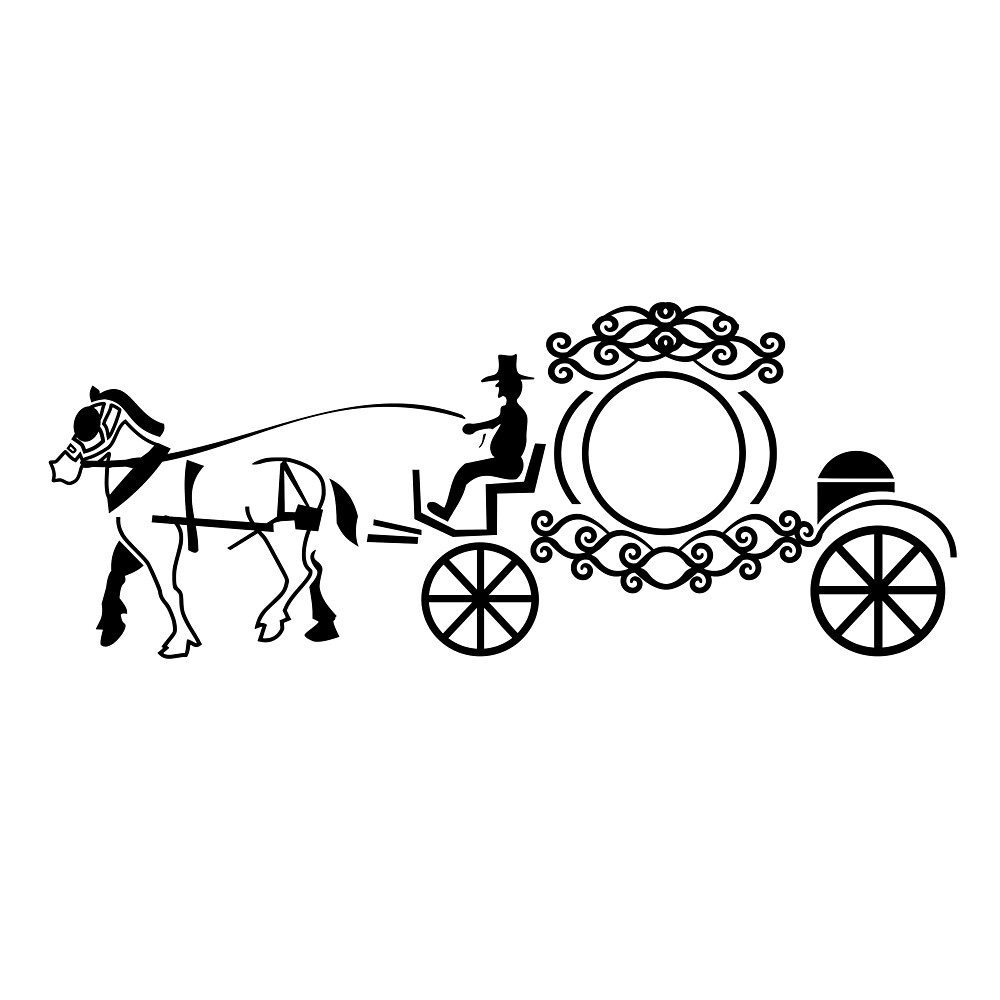 "Elegant Stencil Horse Drawn Wagon" by grounds | Redbubble