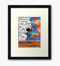 Always Keep Fighting Watercolor Painting (2015) REVAMP Framed Print