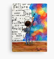 Always Keep Fighting Watercolor Painting (2015) REVAMP Canvas Print