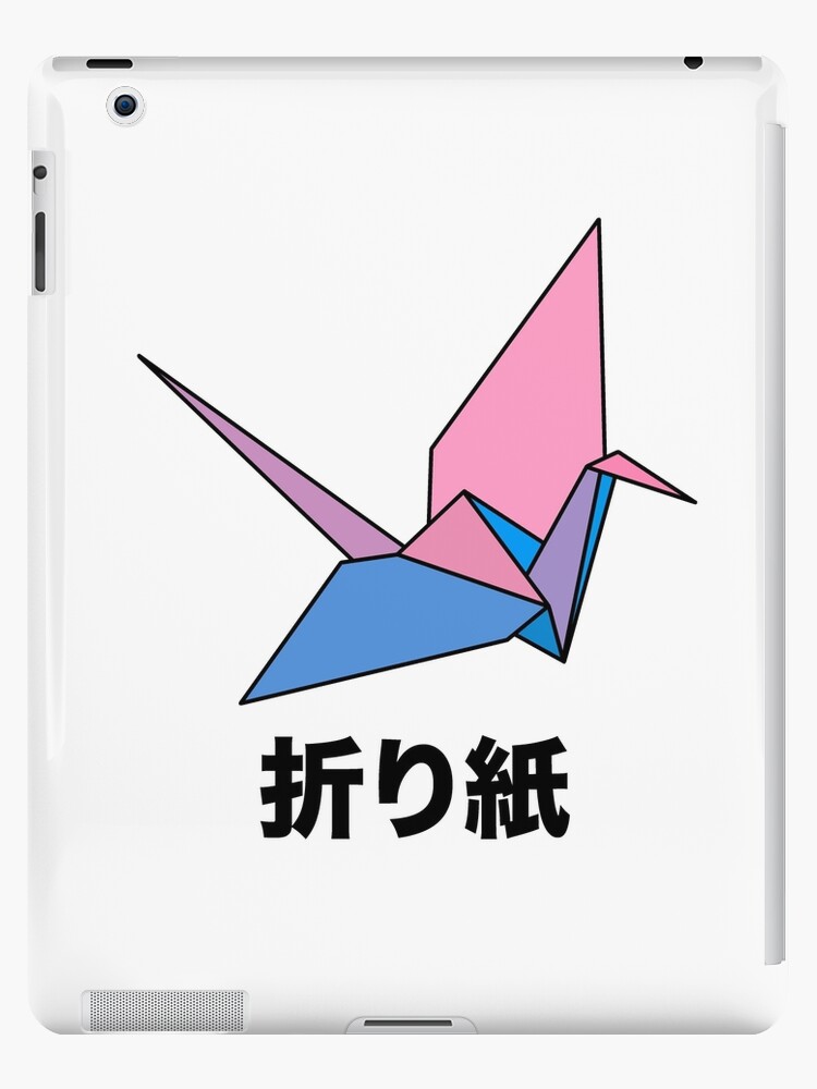 Origami Kranich Pink Blue Ipad Caseskin By Aircoucou