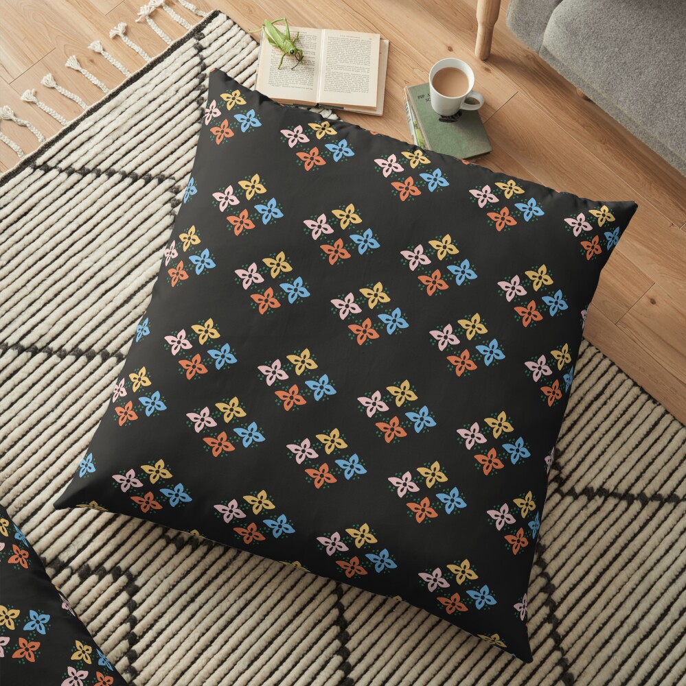 Las Flores 02 (Patterns Please) Floor Pillow