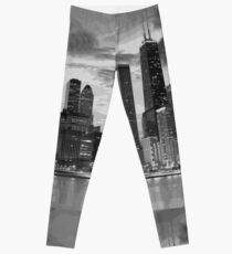 Chicago-Skyline in Schwarzweiss Leggings