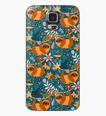 Happy Boho Sloth Floral Case/Skin for Samsung Galaxy