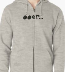 A homage to Rik Mayall (Black) Zipped Hoodie