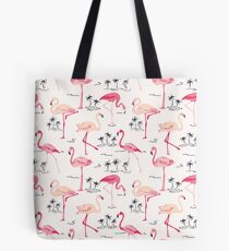 Flamingo Bird Retro Background Tote Bag