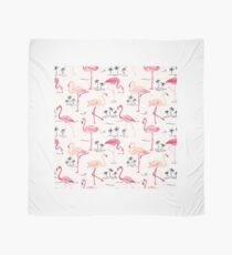 Flamingo Bird Retro Background Scarf