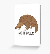 Speichern Sie das Pangolins-nette Pangolin-Geschenk Grußkarte