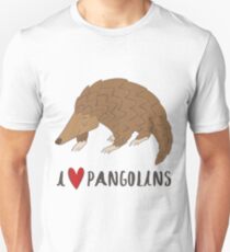 Ich liebe Pangolins Nettes Pangolin Liebes-Herz-Geschenk Slim Fit T-Shirt