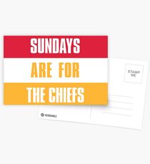 Sonntags sind für die Chiefs, Kansas City Football Fans Postkarten