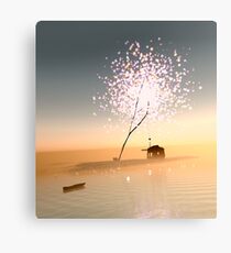 Barn on a magical island. Canvas Print