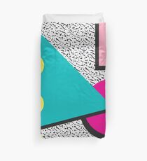 1980s Abstract Pattern Duvet Cover