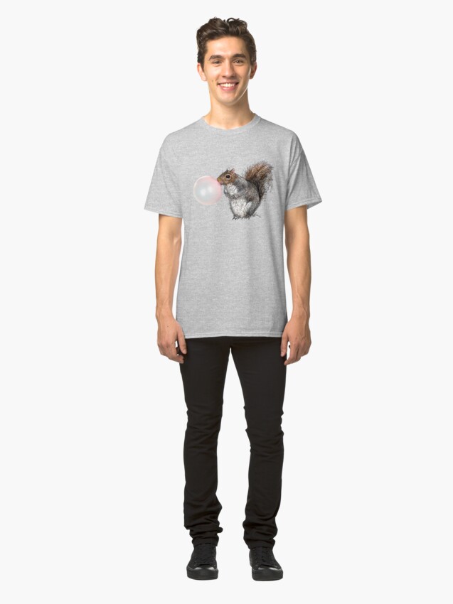 Alternate view of BubbleGum Bubble Squirrel Greeting Card Classic T-Shirt