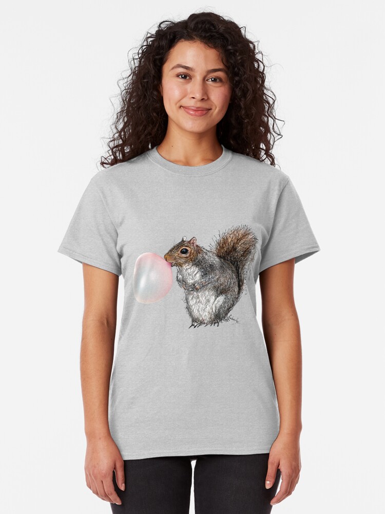 Alternate view of BubbleGum Bubble Squirrel Greeting Card Classic T-Shirt