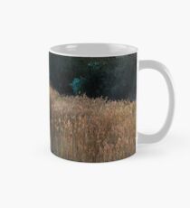 The warm evening sun hits reed beds at Wicken Fen Classic Mug
