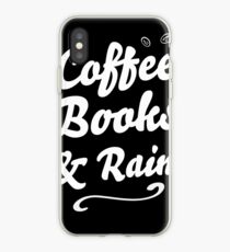 Vinilo o funda para iPhone Coffee Books & Rain