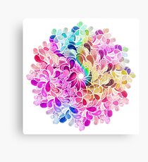 Regenbogen-Aquarell-Paisley-Blume Metallbild