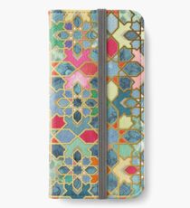 Gilt & Glory - Buntes marokkanisches Mosaik iPhone Flip-Case/Hülle/Klebefolie