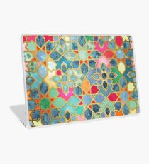 Gilt & Glory - Buntes marokkanisches Mosaik Laptop Folie